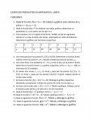 Ejercicios propuestos de matemática