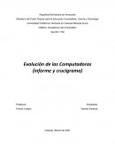 Evolución de las Computadoras (informe y crucigrama)