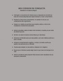 Mis códigos de conducta (basados en la época antigua)