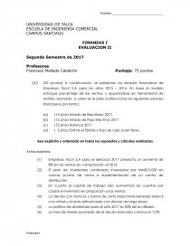 Finanzas I Evaluación II. Página 1