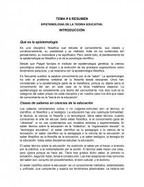 Epistemologia de la teoria educativa. Página 1