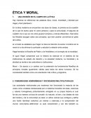 Una división en el campo de la ética