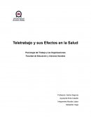 Teletrabajo y sus Efectos en la Salud