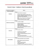 Lista de Cotejo – Ambiente virtual de aprendizaje