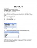 Ejercicio de alistamiento materias primas