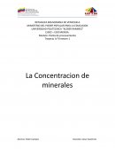 La Concentracion de minerales