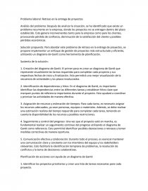 Problema laboral: Retraso en la entrega de proyectos. Página 1