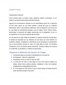 Legislación Laboral . Etapas en el desarrollo del Derecho de Trabajo
