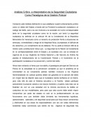 Análisis Crítico e Interpretativo de la Seguridad Ciudadana Como Paradigma de la Gestión Policial