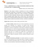 La importancia de la toma de decisiones gerenciales para la calidad total y la productividad