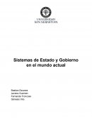 Sistemas de Estado y Gobierno en el mundo actual