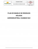 Plan de manejo de residuos sólidos Agroindustrial Huamani SAC