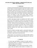 Influencia del estado, gobierno y administración pública en EESPP “David Sánchez Infante”