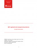 Legislación de Almacenamiento, Transporte y Aduana