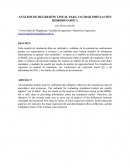 Análisis de regresión lineal para validar simulación hidrodinámica