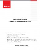 Informe de Avance al Diseño de Asistencia Técnica