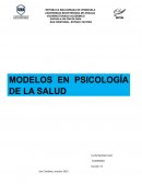 Modelos en psicología de la salud