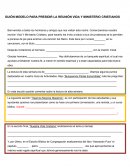 Guión modelo para presidir la reunión vida y ministerio cristianos