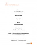 Conclusión del protocolo de la investigación (consumación del anteproyecto)