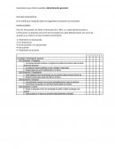 Cuestionario que mide la variable: Administración gerencial