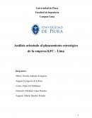 Análisis orientado al planeamiento estratégico de la empresa KFC - Lima