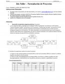 2do Taller – Formulación de Proyectos