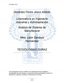 Análisis de Sistema de Manufactura. Tecnologías duras