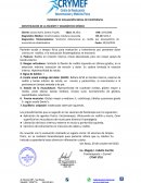 Identificación de la paciente y diagnóstico médico