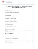 Informe psicológico de inteligencia de WISC-V