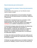 Reestructuración de procesos. Outsourcing (tercerización) y offshoring