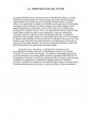 La preparación del actor