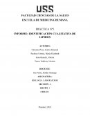 Práctica Nº5 Informe: identificación cualitativa de lipidos