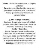 Estiba - Manejo de carga Buques mercantes