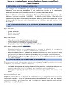 Estrategias de aprendizaje en la construcción de conocimiento