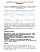 La democracia, ¿Es el mejor sistema de gobierno?