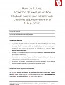 Estudio de caso: revisión del Sistema de Gestión de Seguridad y Salud en el Trabajo (SGSST)