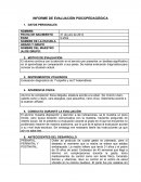 Informe de evaluación psicopedagógica