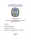 Sistemas administrativos de la gestión pública-Preguntas