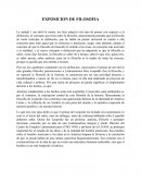 Exposición de filosofia