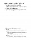Especialidades estudio de la naturaleza