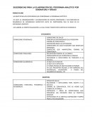 Sugerencias para la elaboración del programa analítico por asignatura y grado