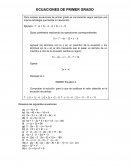 Ecuaciones de primer grado