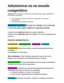 Administrar en un mundo competitivo