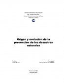 Origen y evolución de la prevención de los desastres naturales