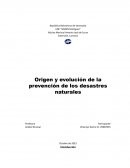 Origen y evolución de la prevención de los desastres naturales