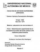 Determinación experimental de la Constante de acidez del ácido acético 0.1N mediante potenciometría