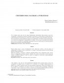 Criterios para valorar la publicidad