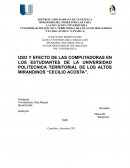 Uso y efecto del computador en los estudiantes