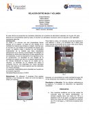 Relación entre masa y volumen