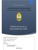 Estado actual de la educación en el Perú